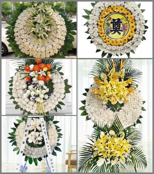 山东青岛莱西市店埠镇张家横岭村花圈速递