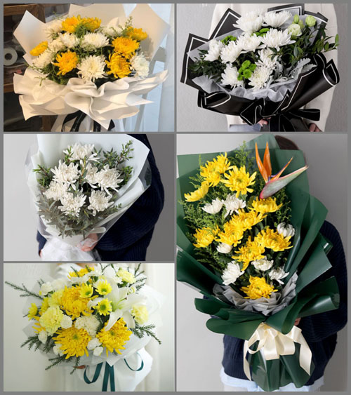 山东青岛莱西市店埠镇张家横岭村白事花束代送